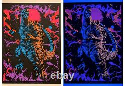Godzilla Gojira BlackLight Horror Movie Art Print Poster Mondo T-Bone & Aljax