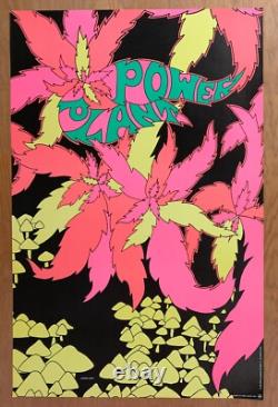 Golden Dawn Power Plant Original Vintage 1968 Blacklight Poster SUPER COOL