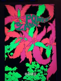 Golden Dawn Power Plant Original Vintage 1968 Blacklight Poster SUPER COOL