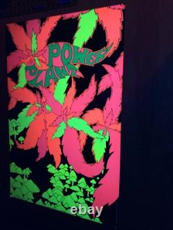Golden Dawn Power Plant Original Vintage 1968 Blacklight Poster SUPER COOL