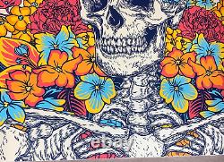 Grateful Dead & Company 2018 Summer Tour Skull & Flowers Poster Signed/numbered