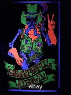 Grateful Dead Skeleton Sheriff Rare Blacklight Poster. Free Shipping