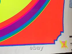 HAIR AMERICAS TRIBAL LOVE ROCK MUSICAL 1970's VINTAGE BLACKLIGHT POSTER -NICE