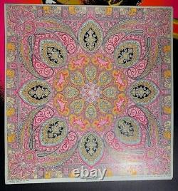 HAPPENINGS MANDALA 1968 VINTAGE BLACKLIGHT HIPPIE POSTER By WESPAC -NICE