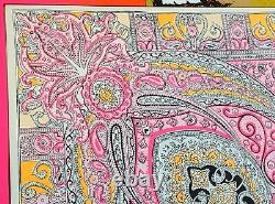 HAPPENINGS MANDALA 1968 VINTAGE BLACKLIGHT HIPPIE POSTER By WESPAC -NICE