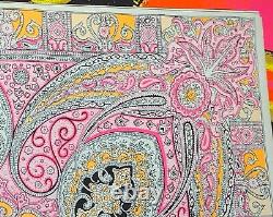 HAPPENINGS MANDALA 1968 VINTAGE BLACKLIGHT HIPPIE POSTER By WESPAC -NICE