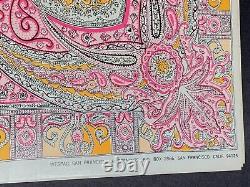 HAPPENINGS MANDALA 1968 VINTAGE BLACKLIGHT HIPPIE POSTER By WESPAC -NICE