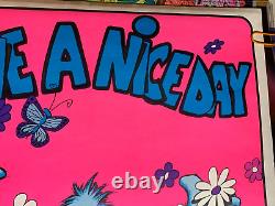 HAVE A NICE DAY. B 1973 VINTAGE BLACKLIGHT HEADSHOP POSTER By AA SALES -NICE