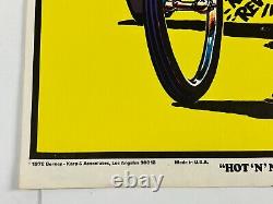 HOT n NASTY Blacklight Motorcycle Vintage Poster Barry Lynn Hanson 1972 Saladin