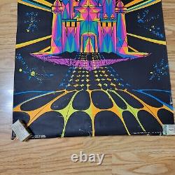 HOUSE OF STONE 1969 VINTAGE BLACKLIGHT POSTER THE THIRD EYE By Michael Rhodes