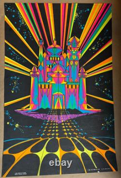 HOUSE OF STONE 1969 VINTAGE BLACKLIGHT THIRD EYE POSTER #920 By Michael Rhodes