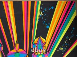 HOUSE OF STONE 1969 VINTAGE BLACKLIGHT THIRD EYE POSTER #920 By Michael Rhodes