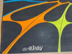 HOUSE OF STONE 1969 VINTAGE BLACKLIGHT THIRD EYE POSTER #920 By Michael Rhodes