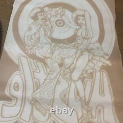 HUSTLE velvet processing black light poster