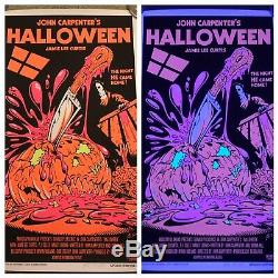 Halloween Michael Myers Blacklight Print Horror Movie Poster Mondo Joe Simko