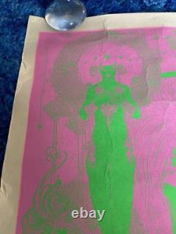 Hambly Studios #11 Psychedelic Black Light Poster c. 1960s Santa Clara Print