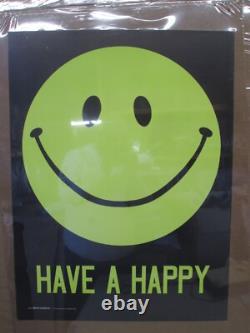 Happy Face Black Light Vintage Poster 1970's Cng2820