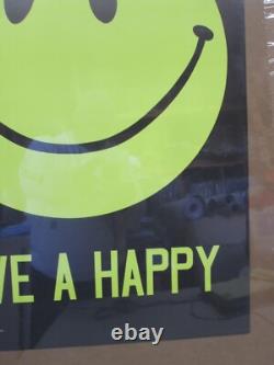 Happy Face Black Light Vintage Poster 1970's Cng2820