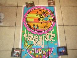 Have A Nice Day Poster Blacklight 1970 Vintage Star City Psychedelic