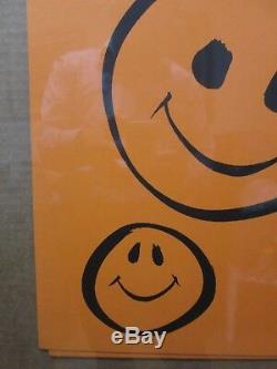 Have a happy Black Light Poster 1970's happy faces Vintage In#G1964