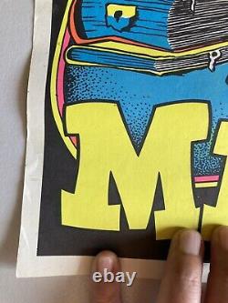 Homework Rots My Mind 1970's Original Blacklight Mini Poster Y161