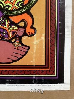 Hookah Love Poster Original Vintage Blacklight 1967 Keelan Free From Hate Smoke