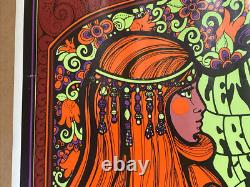 Hookah Love Poster Original Vintage Blacklight 1967 Keelan Free From Hate Smoke