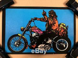 Hopper Finger Original Vintage Poster Dennis Hopper Easy Rider BlackLight 1970