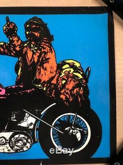 Hopper Finger Original Vintage Poster Dennis Hopper Easy Rider BlackLight 1970