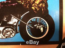 Hopper Finger Original Vintage Poster Dennis Hopper Easy Rider BlackLight 1970