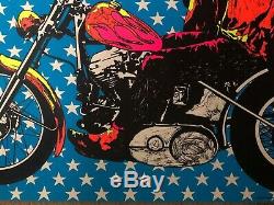 Hopperfinger Vintage Blacklight Poster Dennis Hopper MiddleFinger Easy Rider 70