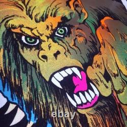 Horror Monster Zombie Blacklight Poster Velvet USA Vintage 34.6 x 23.2 in