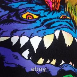 Horror Monster Zombie Blacklight Poster Velvet USA Vintage 34.6 x 23.2 in