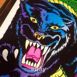 Horror Monster Zombie Blacklight Poster Velvet USA Vintage 34.6 x 23.2 in