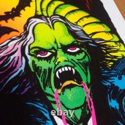 Horror Monster Zombie Blacklight Poster Velvet USA Vintage 34.6 x 23.2 in