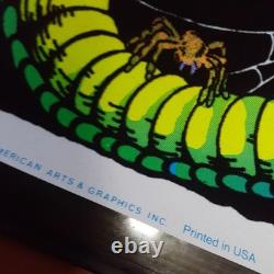 Horror Monster Zombie Blacklight Poster Velvet USA Vintage 34.6 x 23.2 in