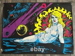 Hot Girl Sexy Babe Blacklight Vintage Poster Cosmic Universe Hot Blonde 1972