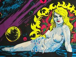 Hot Girl Sexy Babe Blacklight Vintage Poster Cosmic Universe Hot Blonde 1972