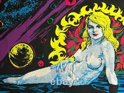 Hot Girl Sexy Babe Blacklight Vintage Poster Cosmic Universe Hot Blonde 1972