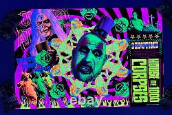 House Of 1000 Corpses Screen Print Poster Matt Ryan Tobin Black light Inks XX/75