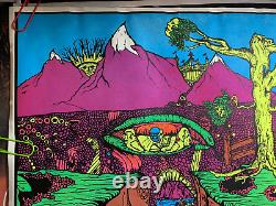 IF I WAS ALONE VINTAGE 1970 HEADSHOP BLACKLIGHT POSTER By EC HERMAN
