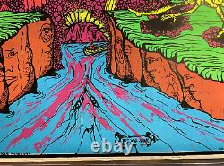 IF I WAS ALONE VINTAGE 1970 HEADSHOP BLACKLIGHT POSTER By EC HERMAN