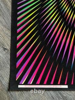 IMPLOSION Optical Illusion Vintage Poster Blacklight Flocked 1973 Pro Arts