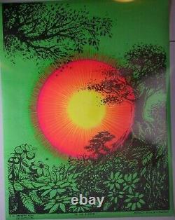 IN THE EVENING 1970 VINTAGE PSYCHEDELIC BLACKLIGHT NOS POSTER By McCully