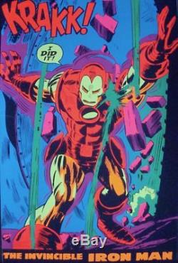 IRON MAN KRAKK MARVEL THIRD EYE BLACK LIGHT poster TE 4019 GENE COLAN NM