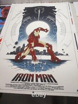 IRON MAN POSTER MAT FERGUSON LMT ED 154/300 BLACK LIGHT 24x36 PARAMOUNT MARVEL