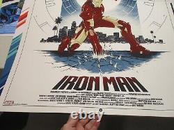 IRON MAN POSTER MAT FERGUSON LMT ED 154/300 BLACK LIGHT 24x36 PARAMOUNT MARVEL
