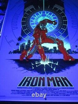 IRON MAN POSTER MAT FERGUSON LMT ED 154/300 BLACK LIGHT 24x36 PARAMOUNT MARVEL
