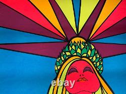 I AM LIGHT! VINTAGE 1969 DICK DAGRES BLACKLIGHT POSTER By Marina Jimenez -NICE
