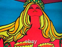 I AM LIGHT! VINTAGE 1969 DICK DAGRES BLACKLIGHT POSTER By Marina Jimenez -NICE